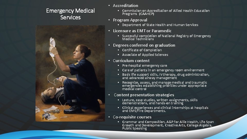 Emergency Medical Services • Accreditation • Commission on Accreditation of Allied Health Education Programs