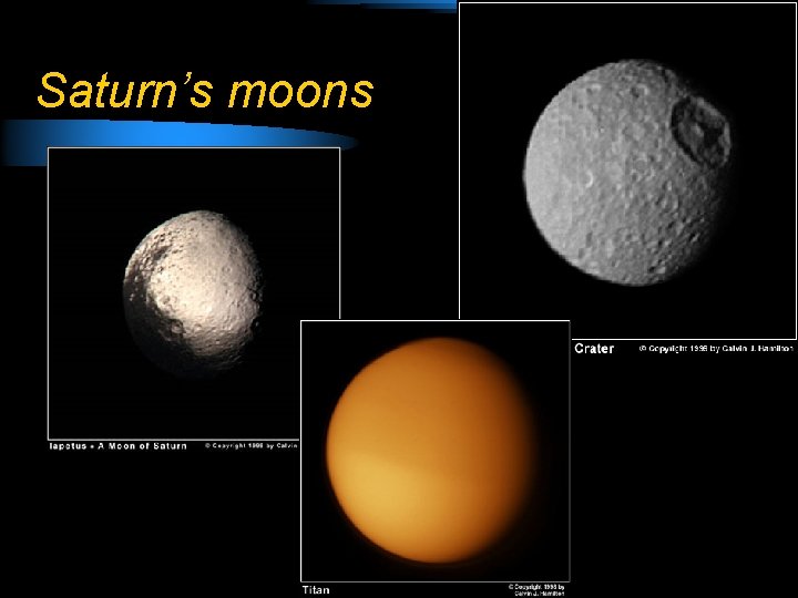 Saturn’s moons 