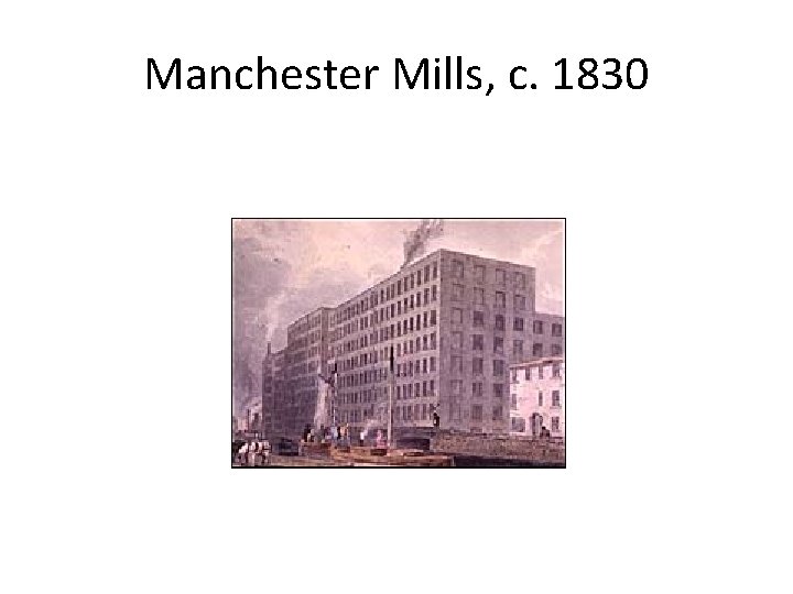 Manchester Mills, c. 1830 