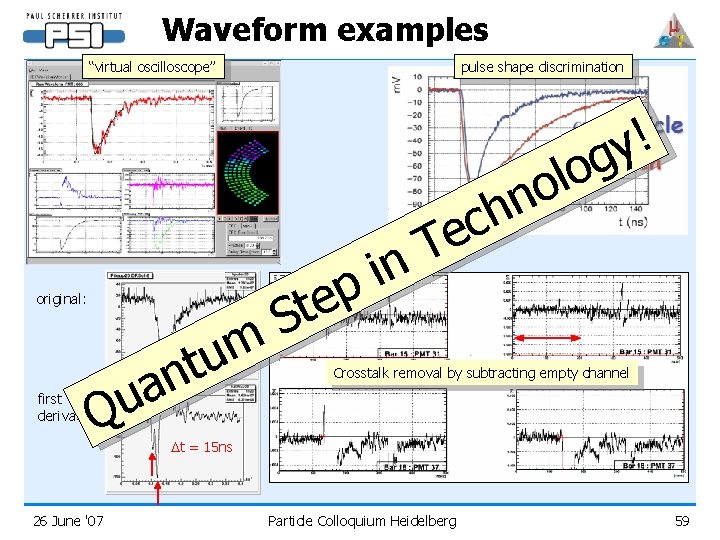 Waveform examples “virtual oscilloscope” original: Q m u t n ua first derivation: 26