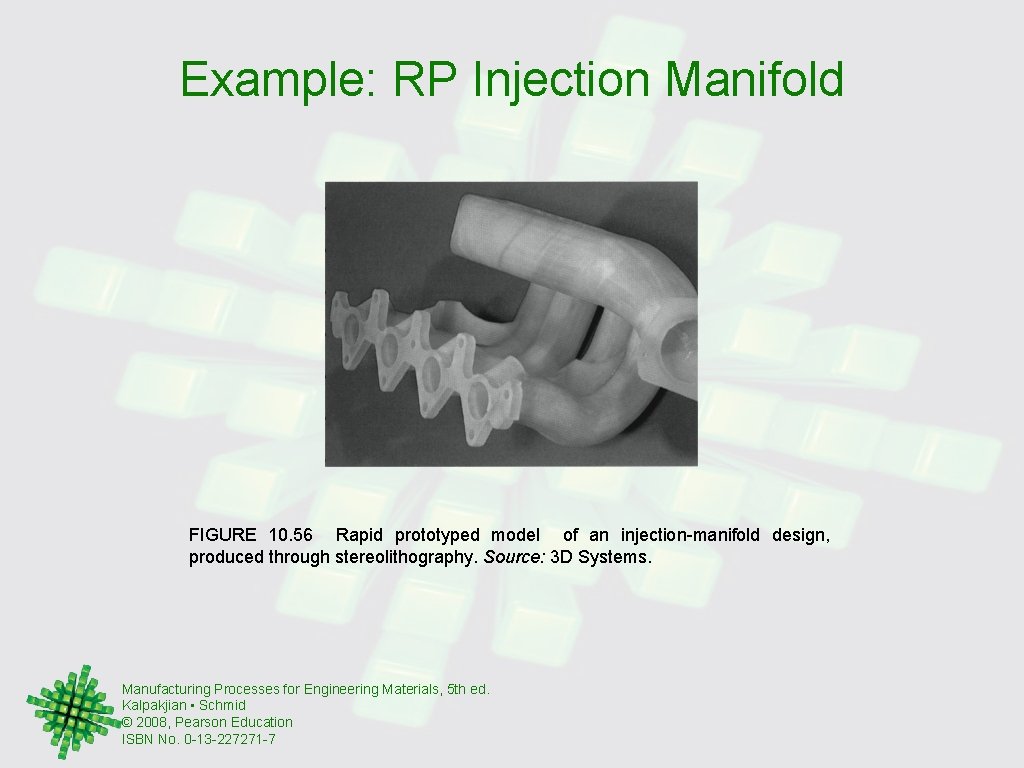 Example: RP Injection Manifold FIGURE 10. 56 Rapid prototyped model of an injection-manifold design,