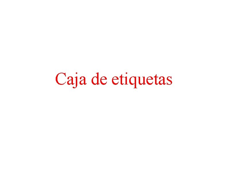 Caja de etiquetas 