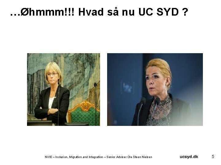 …Øhmmm!!! Hvad så nu UC SYD ? NVIE – Inclusion, Migration and Integration –