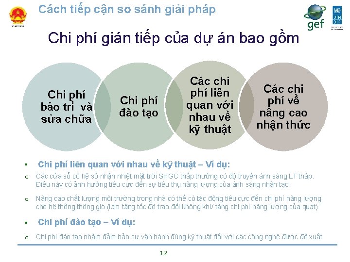 Cách tiếp cận so sánh giải pháp Chi phí gián tiếp của dự án