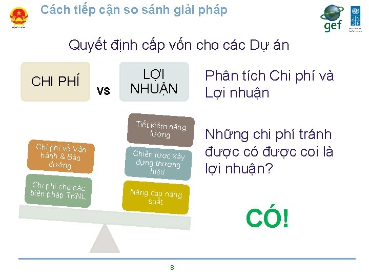 Cách tiếp cận so sánh giải pháp Quyết định cấp vốn cho các Dự