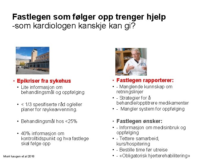 Fastlegen som følger opp trenger hjelp -som kardiologen kanskje kan gi? • Epikriser fra