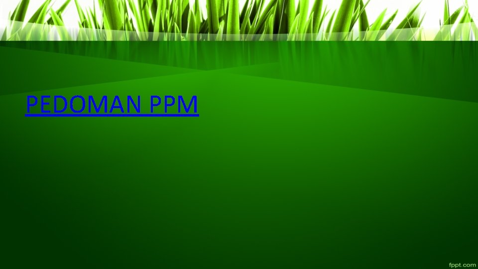 PEDOMAN PPM 