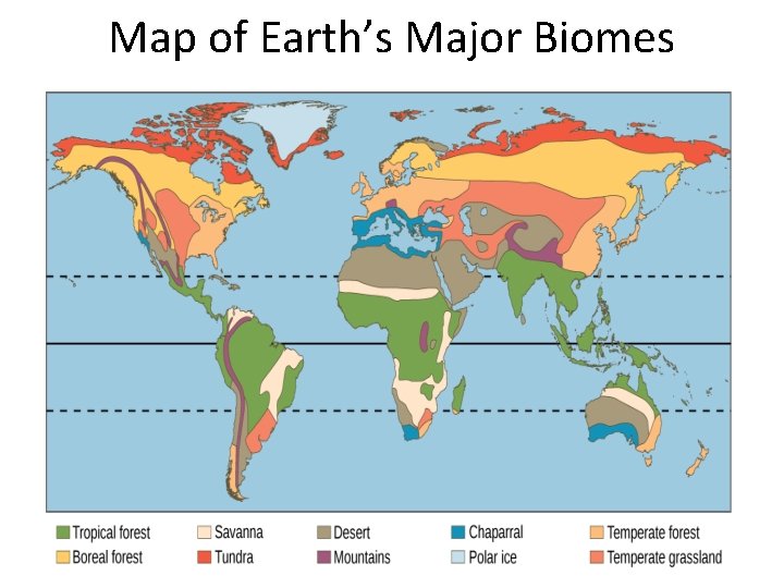 Map of Earth’s Major Biomes 