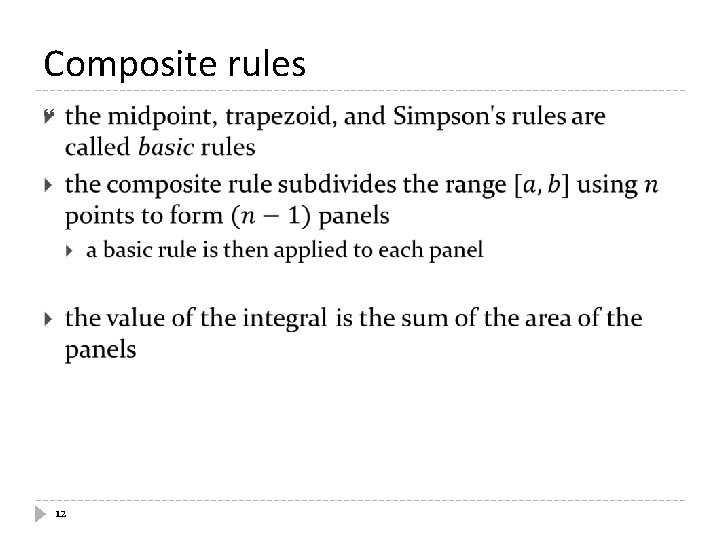 Composite rules 12 