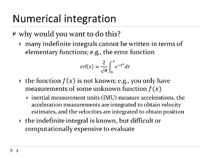 Numerical integration 3 