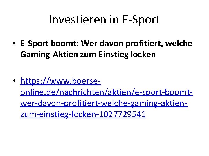Investieren in E-Sport • E-Sport boomt: Wer davon profitiert, welche Gaming-Aktien zum Einstieg locken