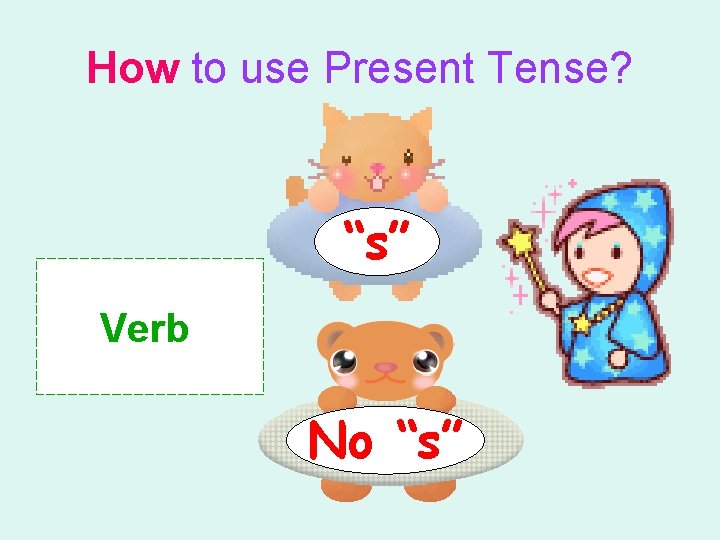 How to use Present Tense? “s” Verb No “s” 