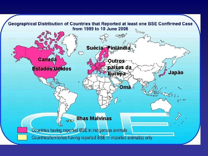 Suécia Finlândia Canadá Estados Unidos Outros países da Europa Omã Ilhas Malvinas Japão 