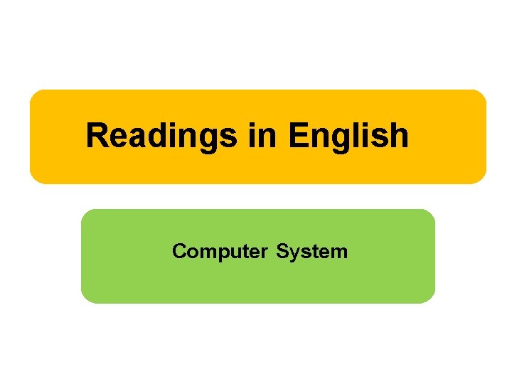 Readings in English Computer System 