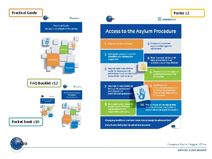 Practical Guide FAQ Booklet x 12 Pocket book x 10 Poster x 2 Practical Guide FAQ Booklet x 12 Pocket book x 10 Poster x 2