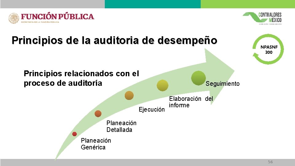 Principios de la auditoria de desempeño Principios relacionados con el proceso de auditoría Ejecución