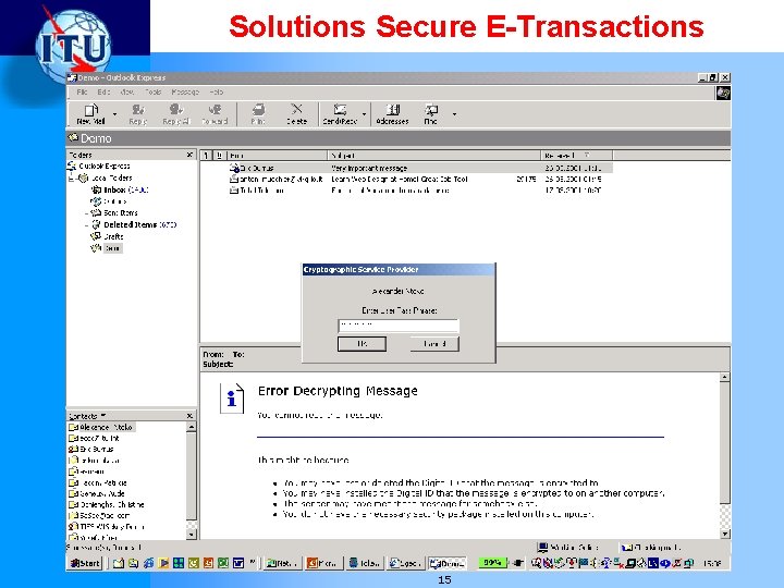 Solutions Secure E-Transactions 15 