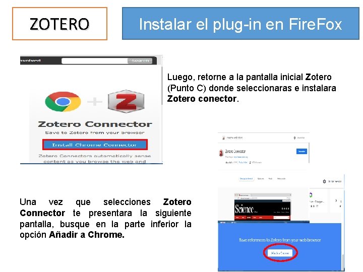 ZOTERO Instalar el plug-in en Fire. Fox Luego, retorne a la pantalla inicial Zotero