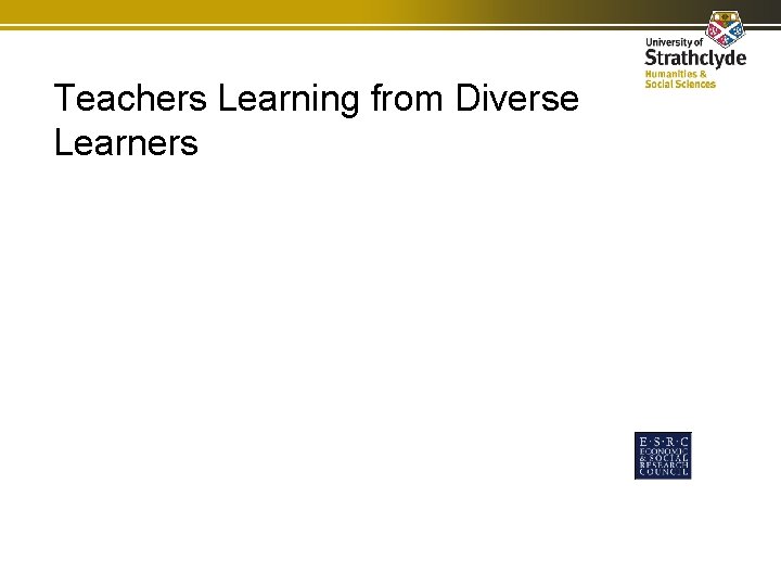 Teachers Learning from Diverse Learners 