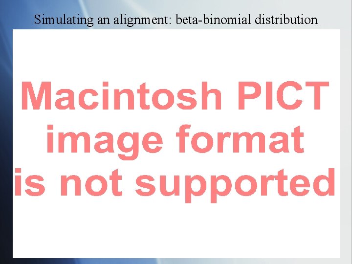 Simulating an alignment: beta-binomial distribution 