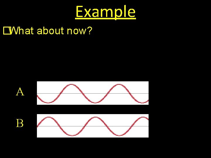Example �What about now? A B 