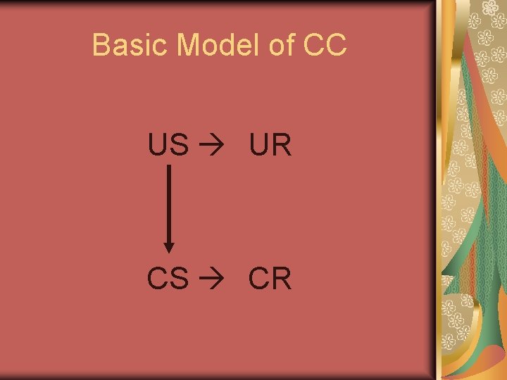 Basic Model of CC US UR CS CR 