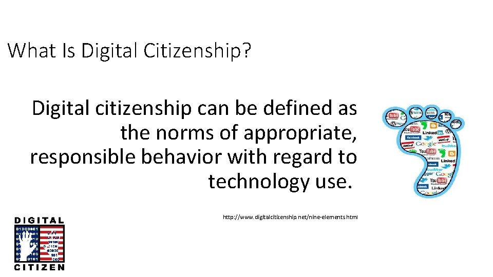 What Is Digital Citizenship? Digital citizenship can be defined as the norms of appropriate,
