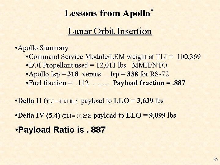 * Poo What. Lessons to do with Space Station from Apollo Lunar Orbit Insertion