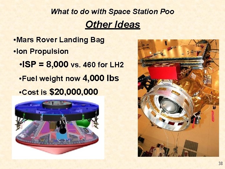 What to do with Space Station Poo Other Ideas • Mars Rover Landing Bag
