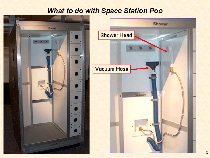 What to do with Space Station Poo Shower Head Vacuum Hose 8 