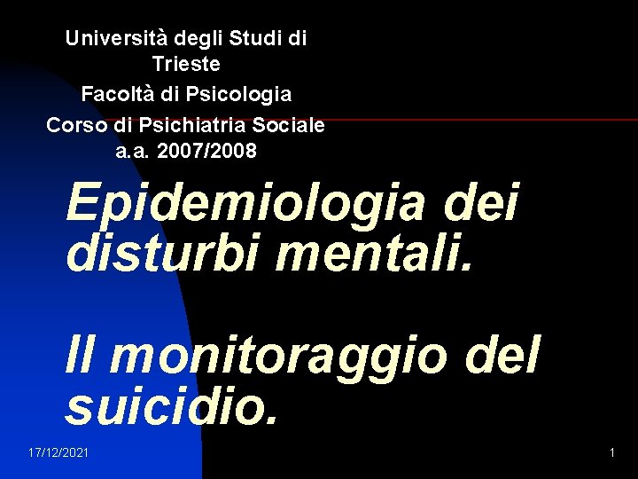 Classifica Università Psicologia Universit degli Studi di Trieste Facolt di Psicologia