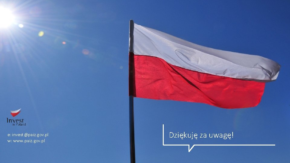 e: invest@paiz. gov. pl w: www. paiz. gov. pl Dziękuję za uwagę! 