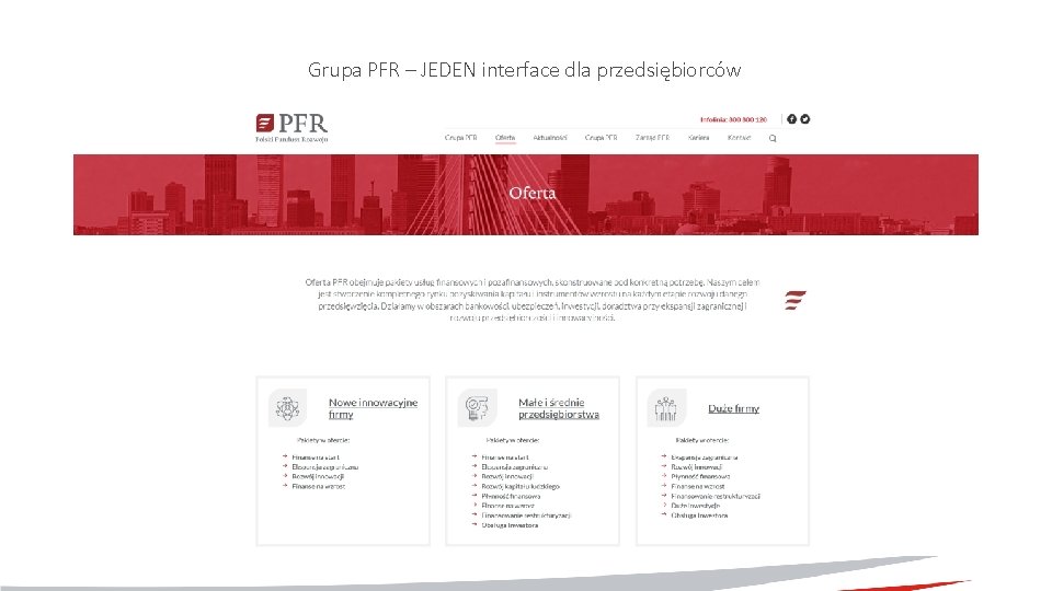 Grupa PFR – JEDEN interface dla przedsiębiorców 