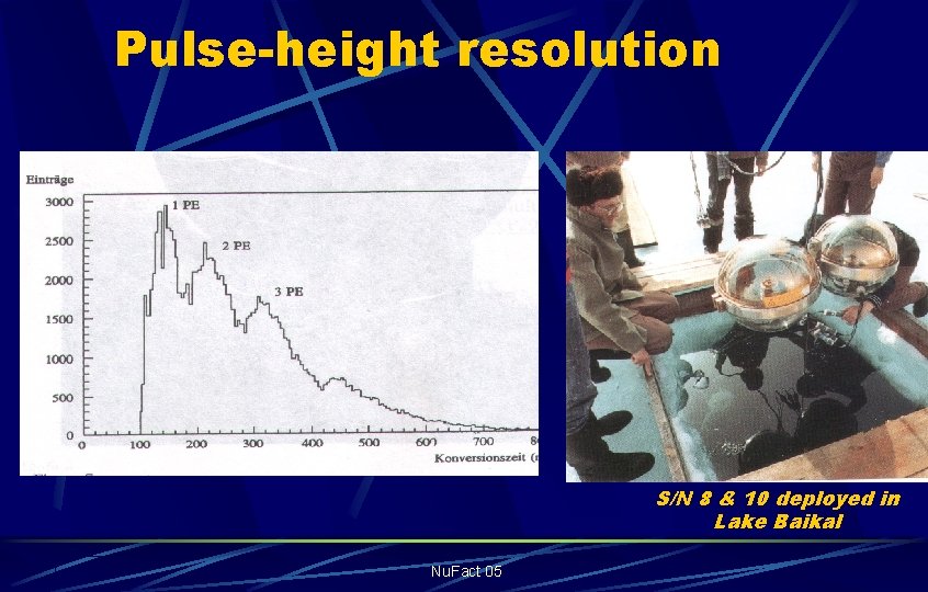 Pulse-height resolution S/N 8 & 10 deployed in Lake Baikal Nu. Fact 05 