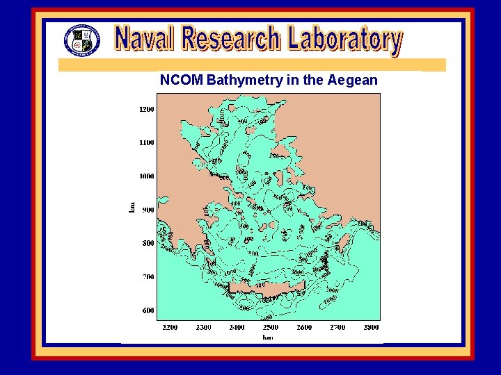 NCOM Bathymetry in the Aegean 