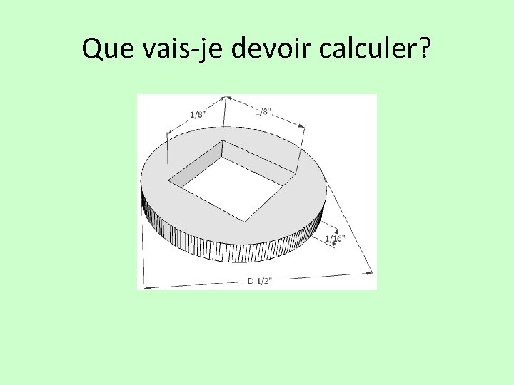 Que vais-je devoir calculer? 