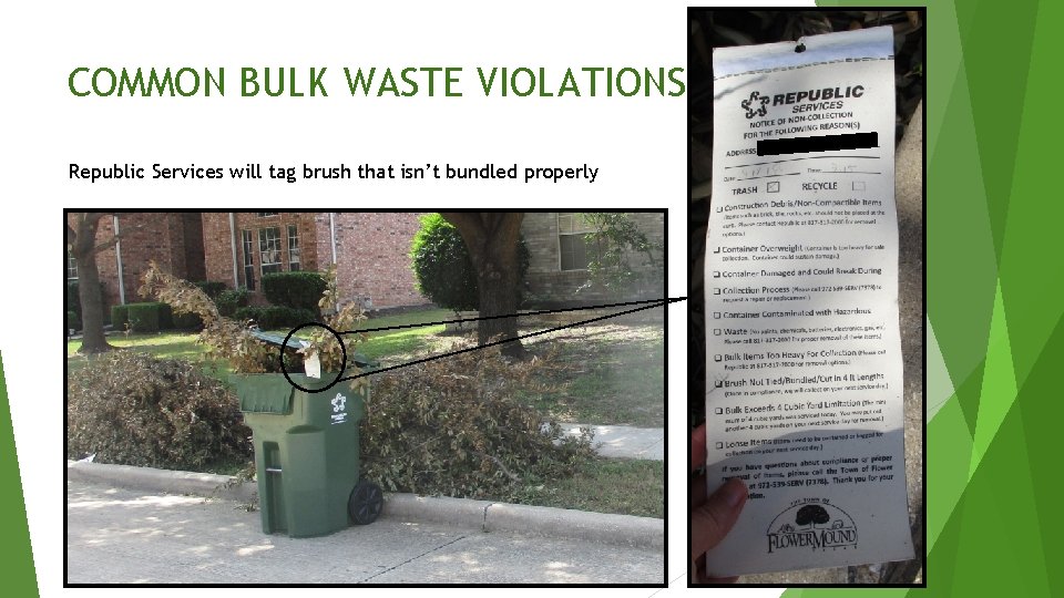 WASTE DISPOSAL OPTIONS FOR FLOWER MOUND RESIDENTS Trash