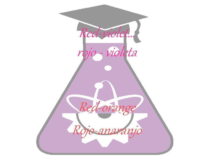 Red-violet… rojo - violeta Red-orange Rojo-anaranjo 