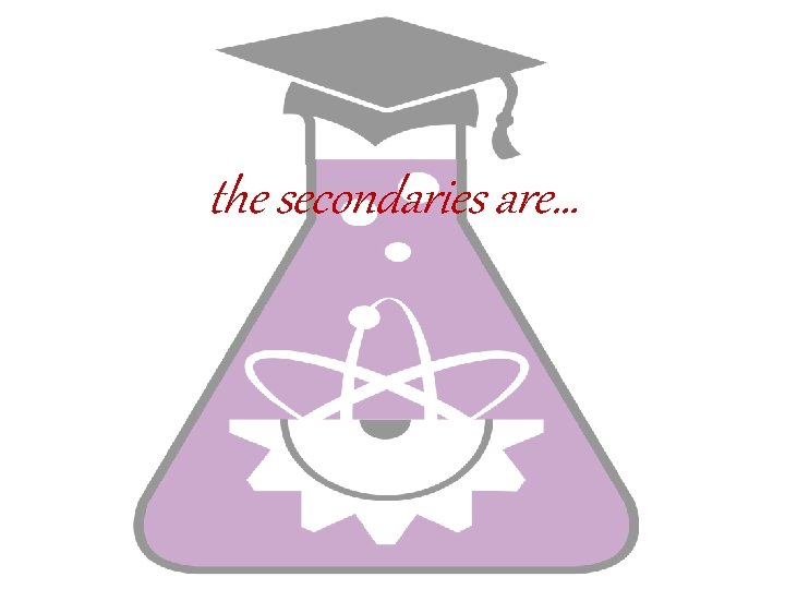 the secondaries are… 