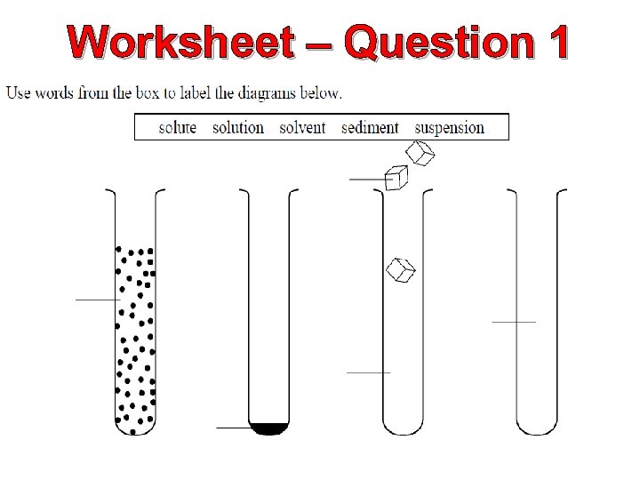 Worksheet – Question 1 