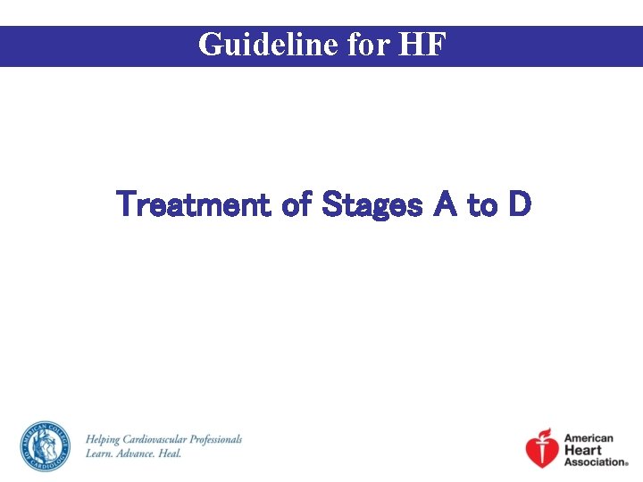 Guideline for HF Treatment of Stages A to D 