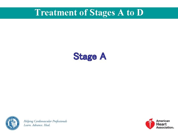 Treatment of Stages A to D Stage A 