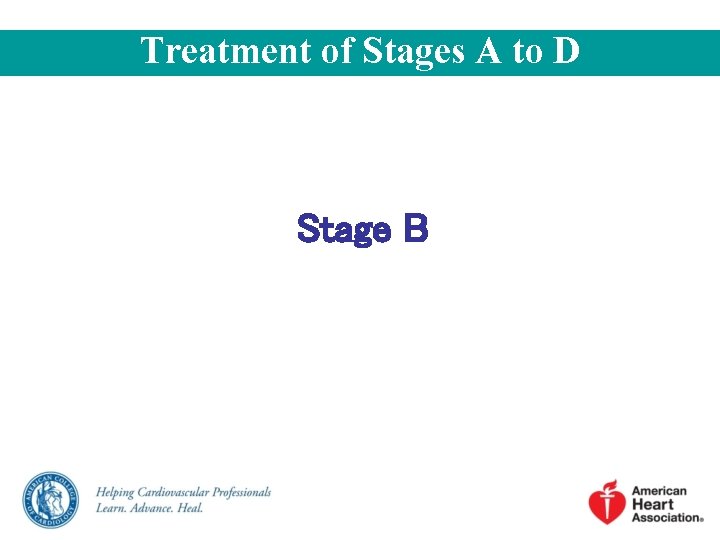 Treatment of Stages A to D Stage B 