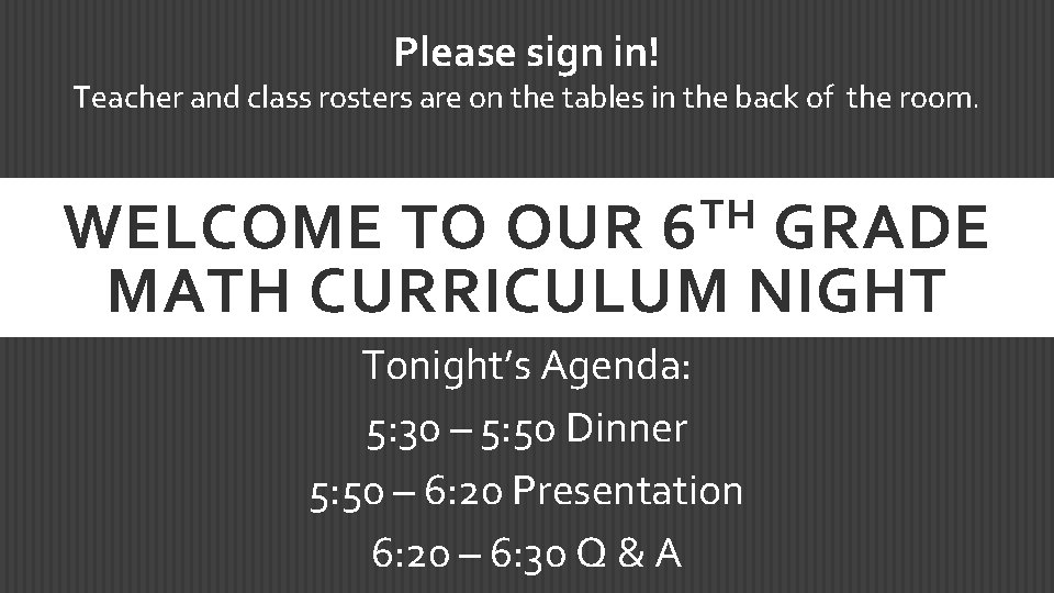 Please sign in Teacher and class rosters are