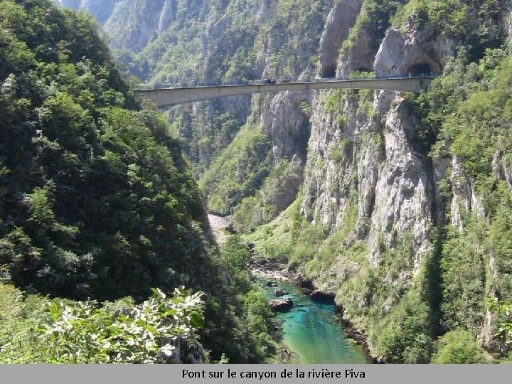 Pont sur le canyon de la rivière Piva 