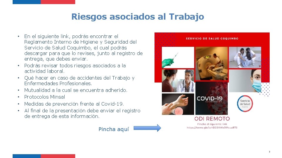 Riesgos asociados al Trabajo • • En el siguiente link, podrás encontrar el Reglamento