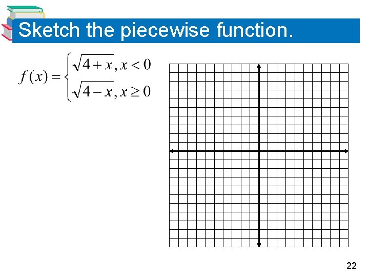 Sketch the piecewise function. 22 