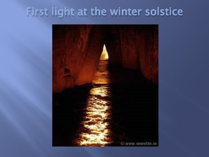 First light at the winter solstice 