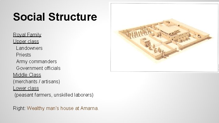 Social Structure Royal Family Upper class Landowners Priests Army commanders Government officials Middle Class