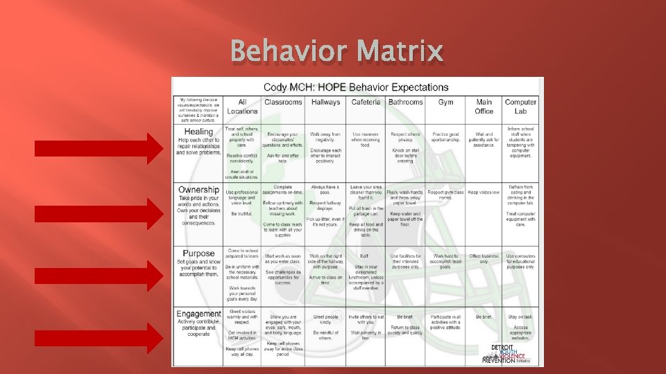 Behavior Matrix 